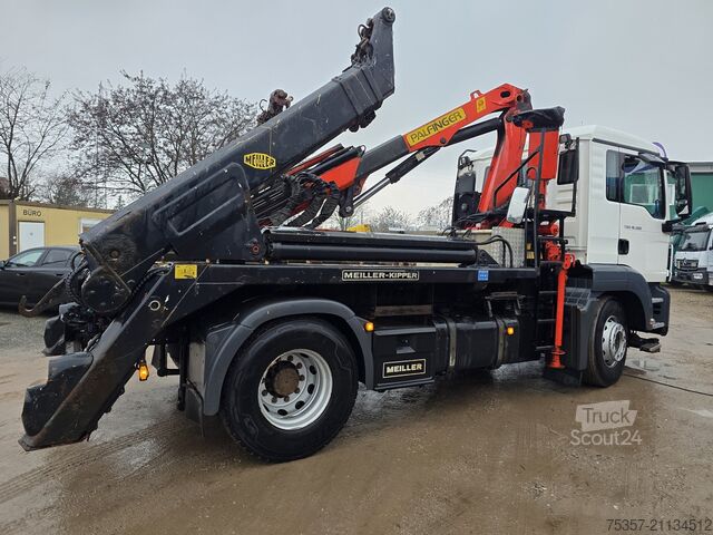 Benne amovible avec grue Palfinger PK 8000 MAN TGS 18.360