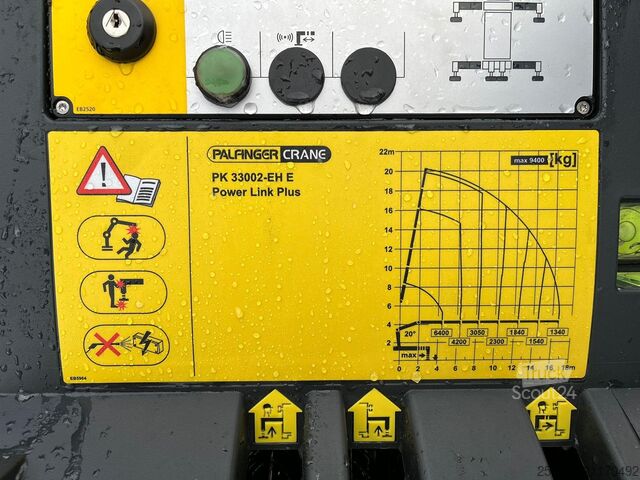 Açık gövde Volvo FMX 500 8x4*4 PK 33002 / PALFINGER HT 22 ton / ...