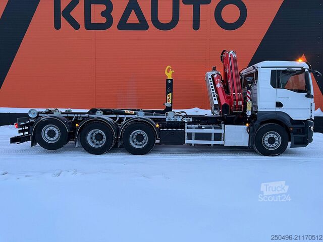 Öppen kropp MAN TGS 35.480 8x4*4 FASSI F275 / HYVALIFT 26 ton /...