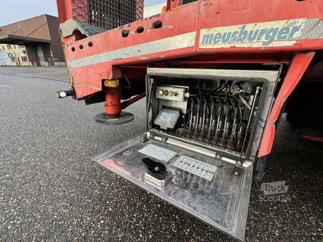 Tieflader-Sattelauflieger Rapmen Hubbett Meusburger MTS-3 hydr.klapp-Rampen Hebebett Lenkach