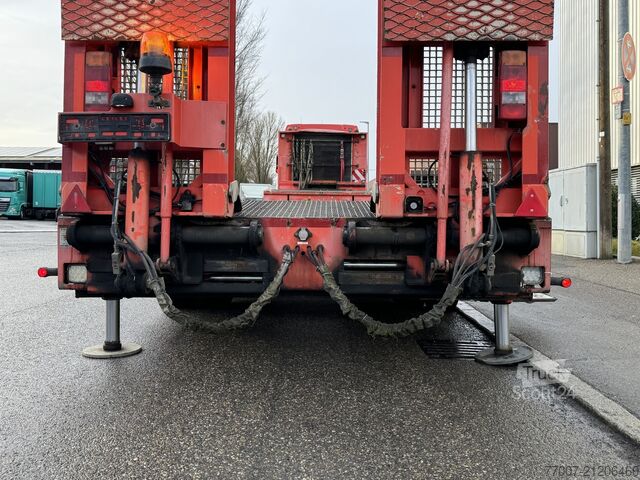 Tieflader-Sattelauflieger Rapmen Hubbett Meusburger MTS-3 hydr.klapp-Rampen Hebebett Lenkach