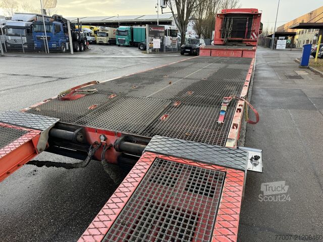 Tieflader-Sattelauflieger Rapmen Hubbett Meusburger MTS-3 hydr.klapp-Rampen Hebebett Lenkach