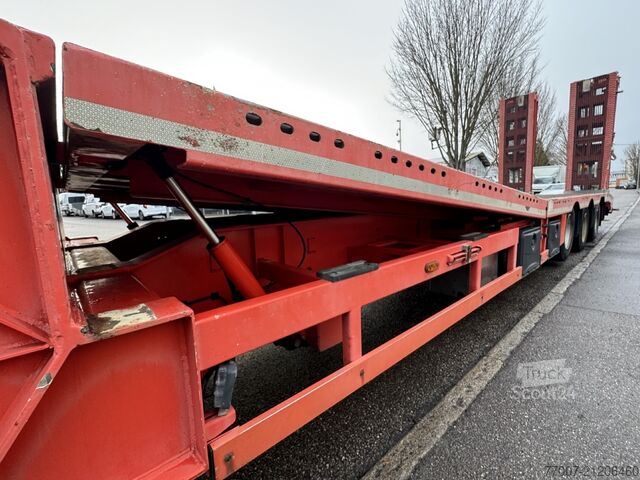 Tieflader-Sattelauflieger Rapmen Hubbett Meusburger MTS-3 hydr.klapp-Rampen Hebebett Lenkach