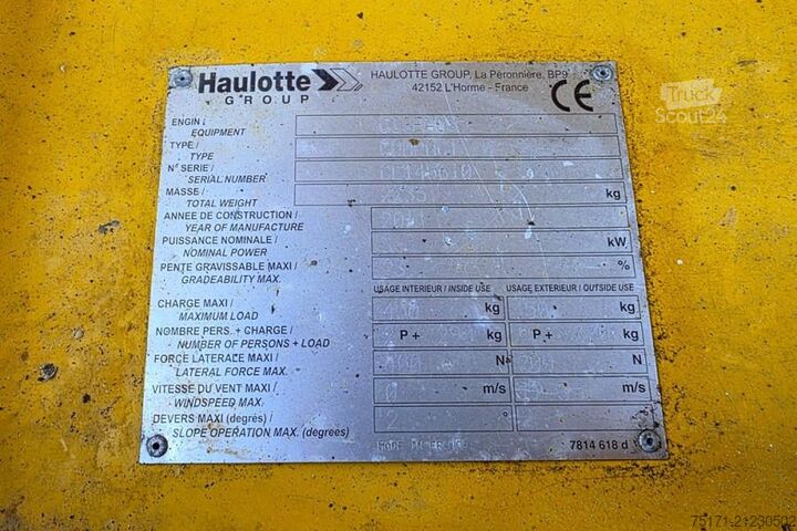 Schaarlift Haulotte Compact 10 As-Is, Electric, 10m Working Height, 45