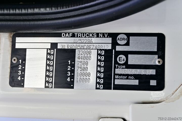 Hákový nosič kontejnerů Daf CF85.410  8x4 E5 Blatt Blatt AHK Vorbereitung
