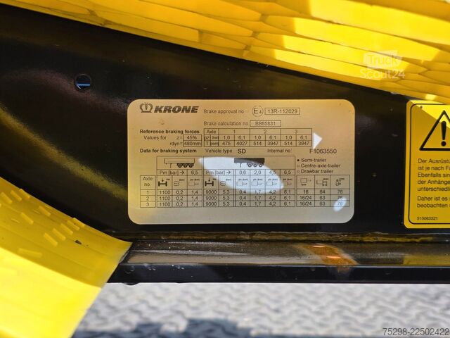 Keitimo kėbulo puspriekabė KRONE SD | Teleskop | 11.035mm -12.640mm