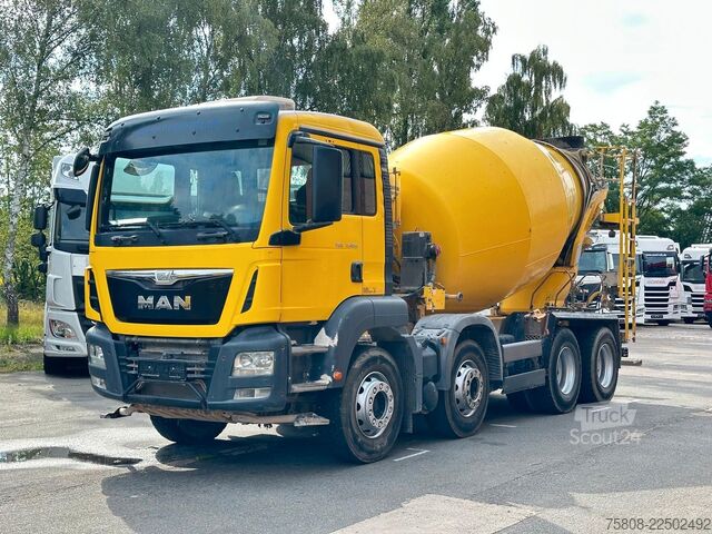 Betonmixer vrachtwagen MAN TGS 32.400 8x4BB Stetter 9m³ Klima Navi