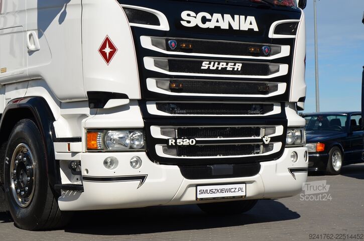 Vakio vetoauto Scania R 520/V8/6x2 PUSHER/FULL AIR/ SKÓRA/ KLIMA P. /LED / ACC / WAGA/5628