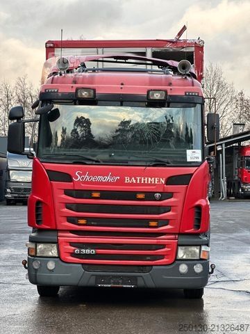 Camion pour bétail SCANIA G380 BL 4x2 1.Stock Menke-Janzen Viehw. *UNFALL*