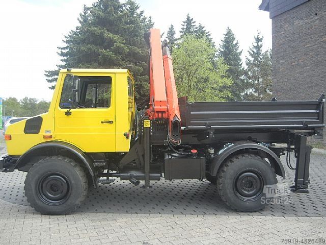 Otros Mercedes-Benz UNIMOG 1300L mit großem Kran + Funkfernsteuerung