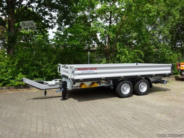 Tipvognstrailer Möslein TTD11 weiß  neuer Tandem 3- Seitenkipper Tieflader-- Neufahrzeug --