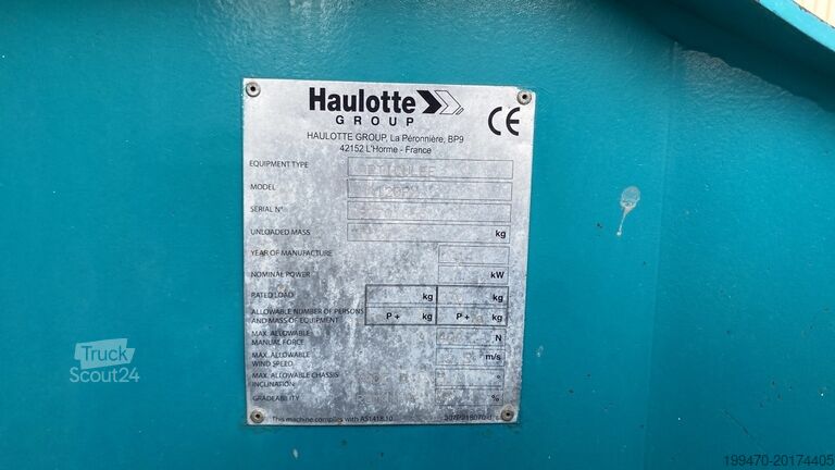 Plataforma de trabajo articulada Haulotte HA120 PX (12m)
