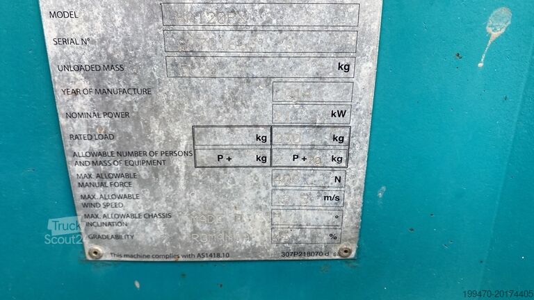 Plataforma de trabajo articulada Haulotte HA120 PX (12m)
