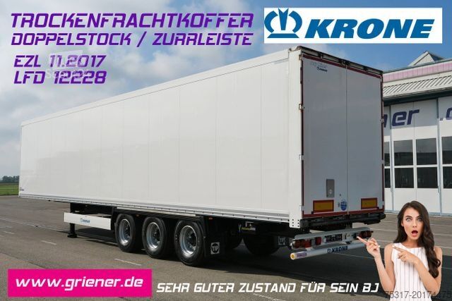 Semi-remorque fourgon KRONE SD 27/ DOPPELSTOCK 33/66 / ZURRLEISTE / BPW