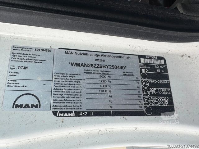 Valise MAN TGM 15.250 Bakwagen Handgeschakeld