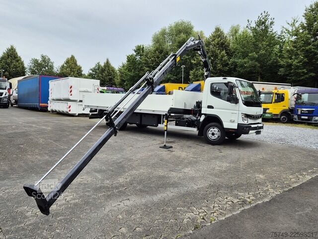 Pritschenwagen Fuso FUSO 9C18 Canter Alu Pritsche 5.2m Kran 3x hydr.