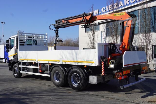 Plataforma con grúa Renault C380 / 6x4 / HDS Palfinger PK 18002-EH 6