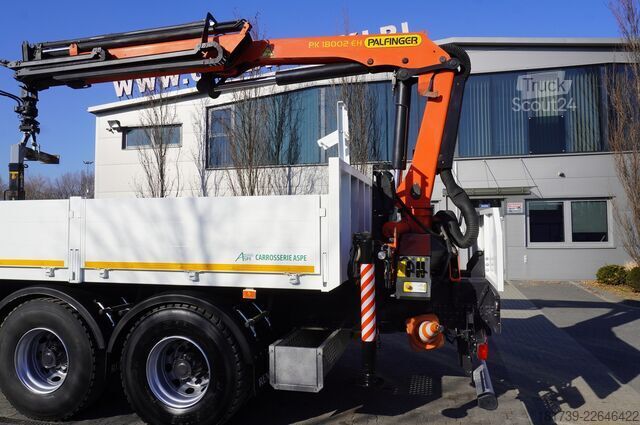 Plataforma con grúa Renault C380 / 6x4 / HDS Palfinger PK 18002-EH 6