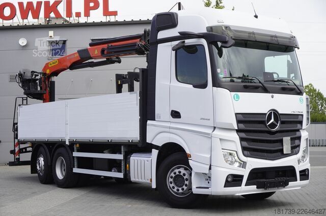 Plataforma con grúa Mercedes-Benz Actros 2545 MP5 / 90 tho. km / Palfinger