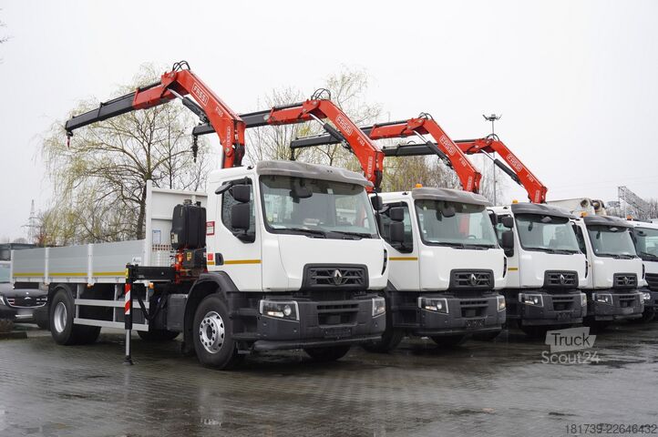 Plataforma con grúa Renault C280 DTI 8 / FASSI crane 5.6T / 560 mth