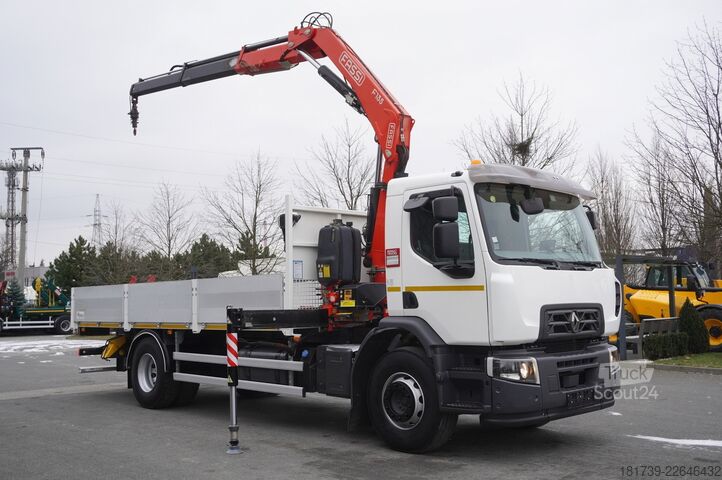 Plataforma con grúa Renault C280 DTI 8 / FASSI crane 5.6T / 560 mth