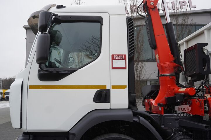 Plataforma con grúa Renault C280 DTI 8 / FASSI crane 5.6T / 560 mth