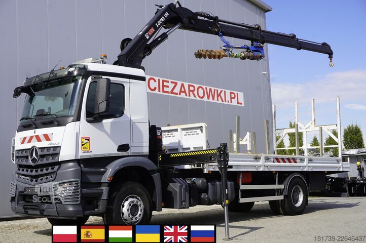 Plataforma con grúa Mercedes-Benz Arocs 1833 4x2 / 60 tho. km! / HIAB