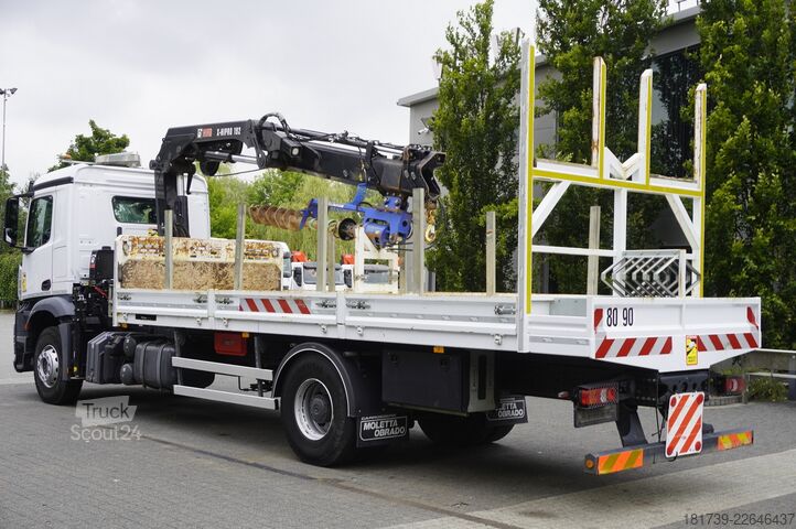 Plataforma con grúa Mercedes-Benz Arocs 1833 4x2 / 60 tho. km! / HIAB