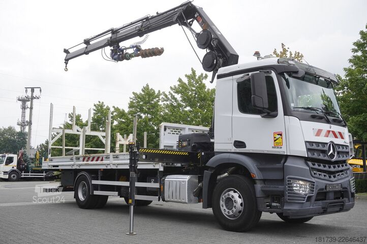 Plataforma con grúa Mercedes-Benz Arocs 1833 4x2 / 60 tho. km! / HIAB