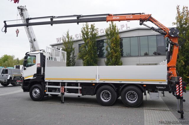 Платформа с кран Renault C380 Comfort 6x4 / Atlas 172.3E crane