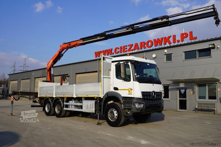 Plataforma con grúa Mercedes-Benz Arocs 2636 6x4/ Fassi F195A.0.24/ 660mth
