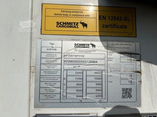 Remorque surbaissée SCHMITZ SCB S3B KüHLAUFLIEGER, TK SLXE 400,  LIFTACHSE, DOPPELSTOCK, BLUMENBREITE
