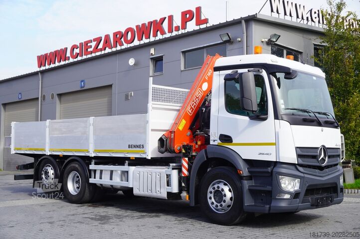 Plošina s jeřábem Mercedes-Benz Antos 2540 / Flatbed 15 EPAL/ Fassi F165