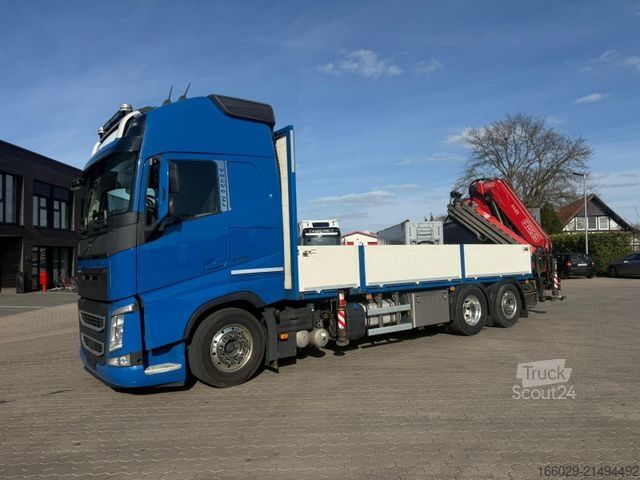 Бортовой грузовик VOLVO FH 500 6x2 Container Pritsche Fassi F455 Kran