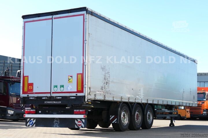 Semirremolque abierto con toldo SCHWARZMÜLLER SPA 3/E Pritsche Plane Liftachse SAF-Achsen