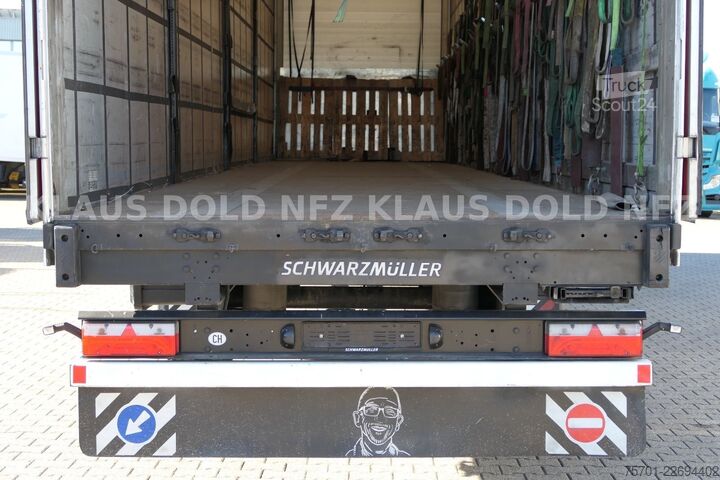 Semirremolque abierto con toldo SCHWARZMÜLLER SPA 3/E Pritsche Plane Liftachse SAF-Achsen