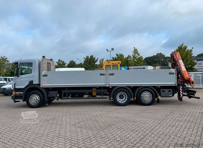 Lastbilsmonterad kran SCANIA P 320 BL 7.4m Pritsche/ Atlas 126.3+FB/ 10m=1.4t