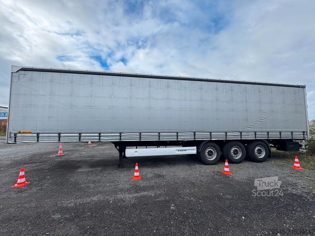 Semi-remorque bâchée WIELTON NS-3K, edscha, SAF-Scheibe, Liftachse