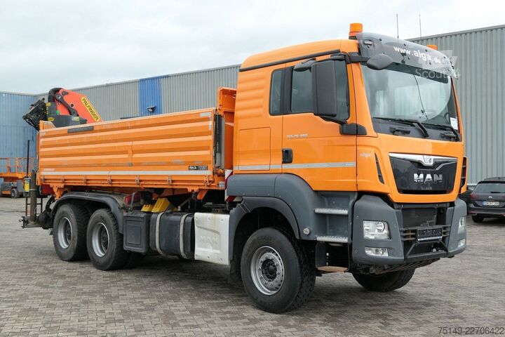Trójstronna wywrotka MAN 26.480 TGS, Palfinger PK23002-SH, abnehmbar,Funk