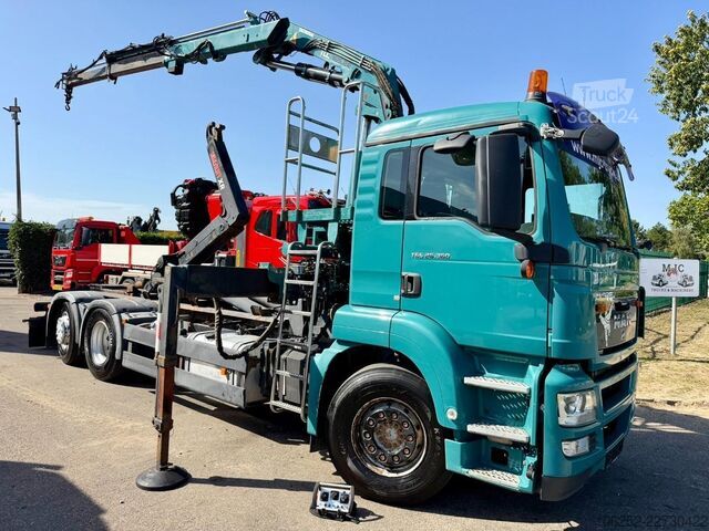 Sistema de brazo de gancho MAN TGS 26.360 6x2 HOOKLIFT + CRANE TEREX ATLAS TLC...