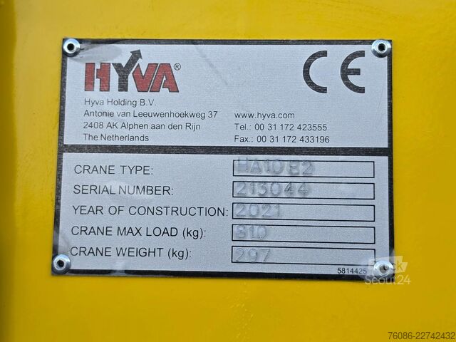 Macara Hyva HA 10 E2 Nieuwe kraan voor op bestelwagen!! SPR...