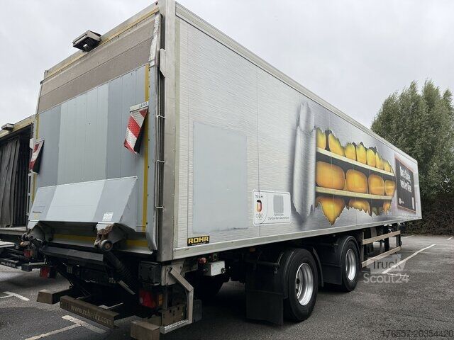 Koffer oplegger Rohr 2-Achs Isokofferauflieger LBW Lenkachse