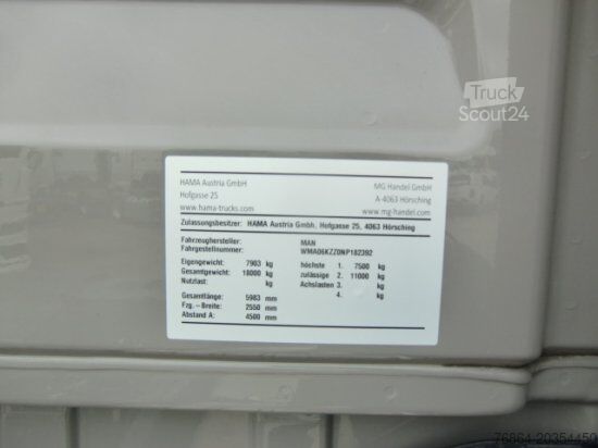 Trattore stradale standard MAN TGX 18.510 4X2, XXL, INTARDER, EURO 6 SCHUBBODENHYDRAULIK NEW MODEL TG3