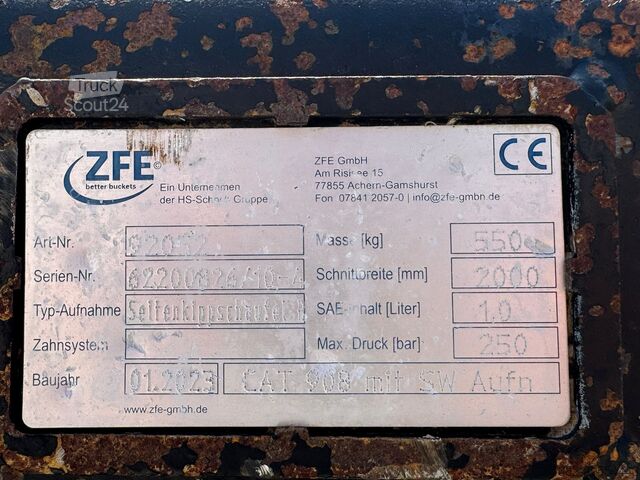 Standard bucket ZFE Side-Tilting bucket for CAT 908 SW