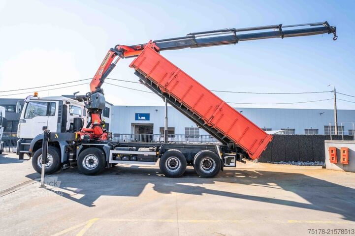 Kipper met kraan MAN TGA 41.390 BB - PK 21502/4xhydr.
