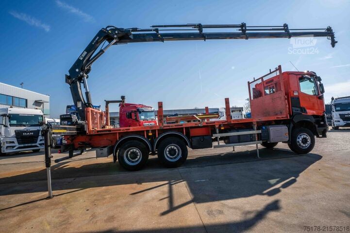 Plateau de chargement RENAULT K380 DXI -6x4+HIAB 21 T/m+4 EXT