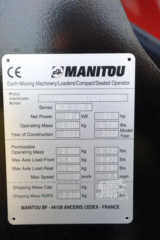încărcător Manitou MLA 2-25 H NEW UNUSED | FORKS | STAGE V