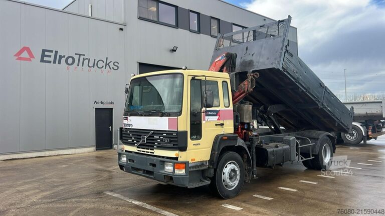 Самосвал с краном Volvo FS 7-19 (MANUAL PUMP / POMPE MANUELLE / LAMES /...