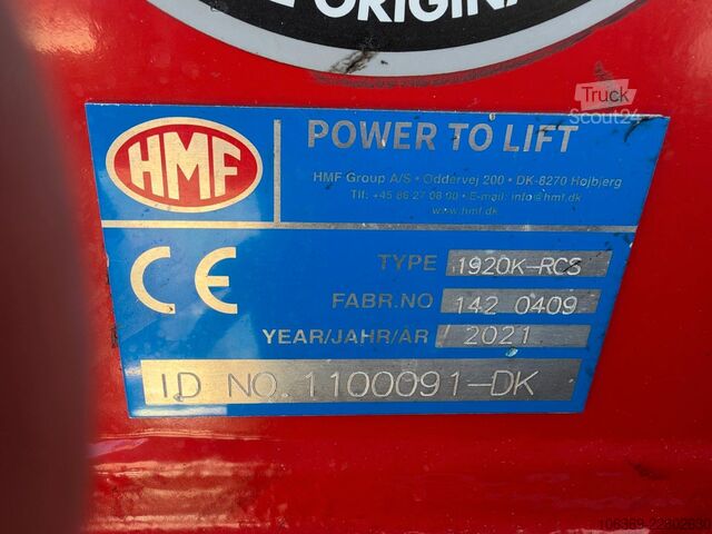 Lastebilmontert kran  HMF 1920 K4 Radio Control / Kran / Crane