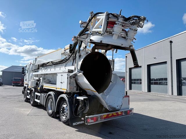 Vakuumtankbil SCANIA G450 8x2*6 Hvidtved Larsen SuperFlex 414 6" JHL